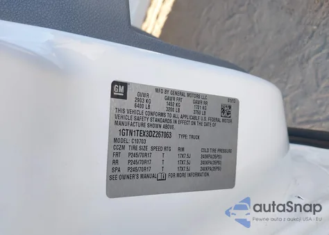 2013 GMC Sierra 1500 Work Truck из США, поврежденный, VIN 1GTN1TEX3DZ267063